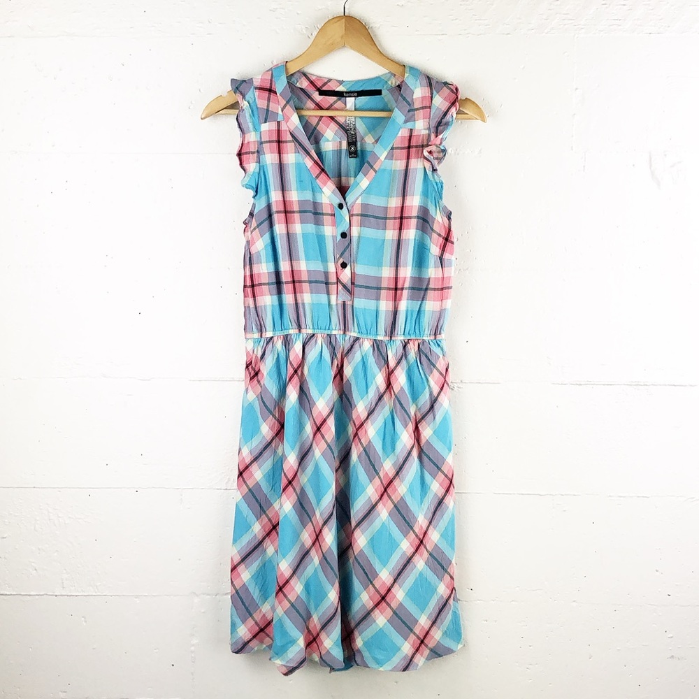 Kensie Plaid Summer Dress - Picture 1 of 9